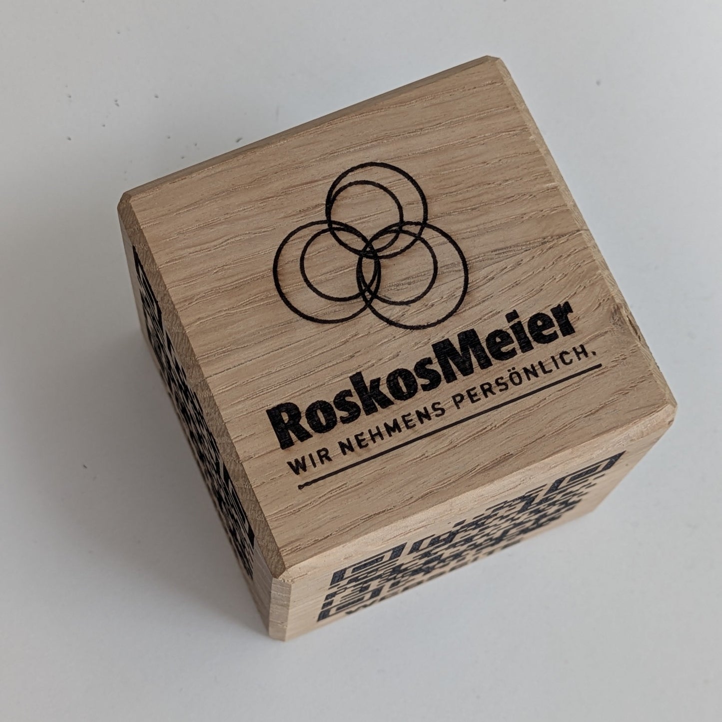 QR Code Holzwürfel