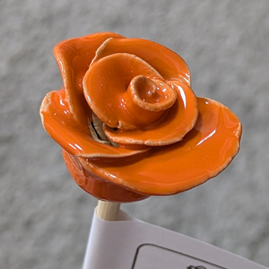 Fleur Brûlée - Rose - orang - die einzigartige Keramikblume am Stil