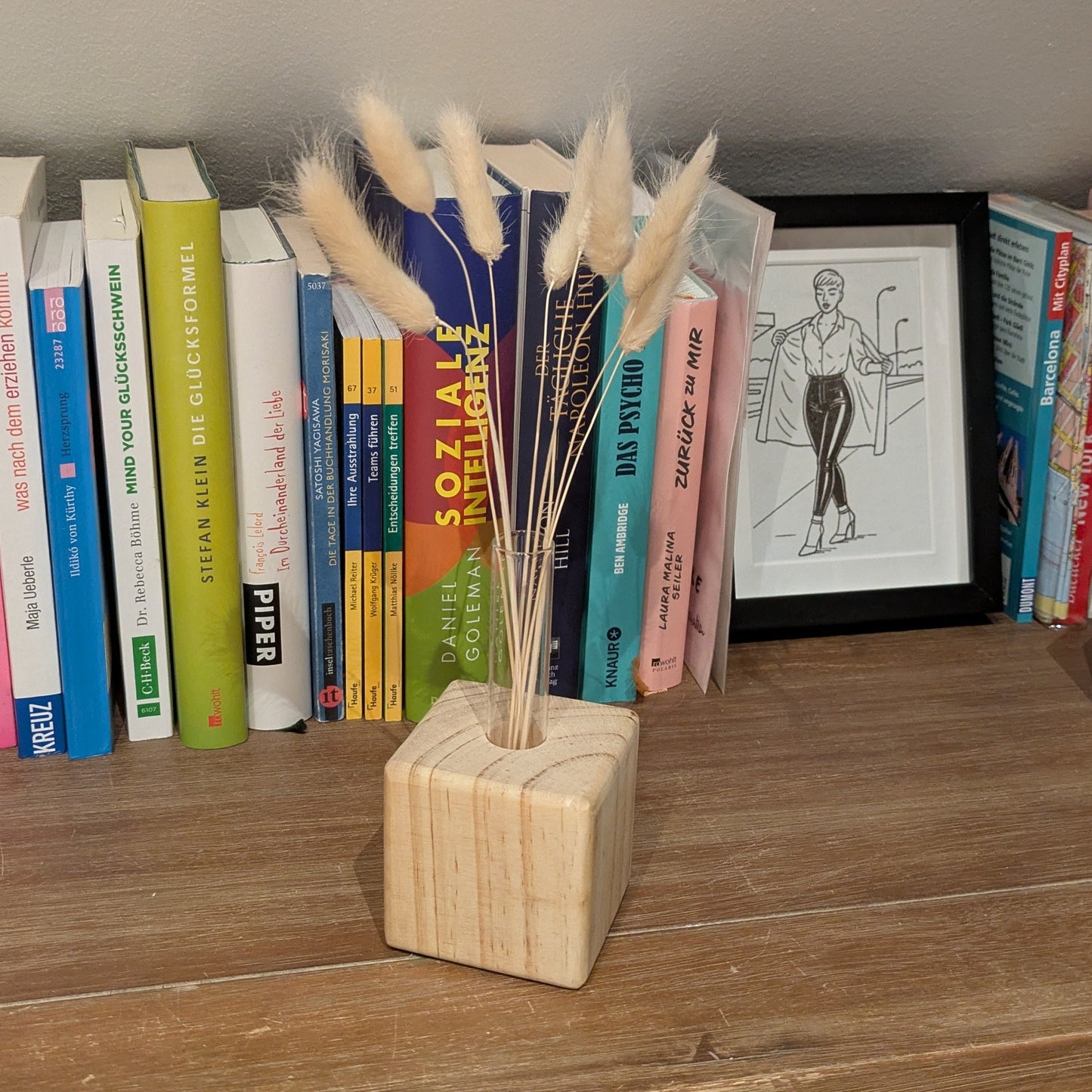 Blumenvase - Würfel inkl. Glasröhrchen