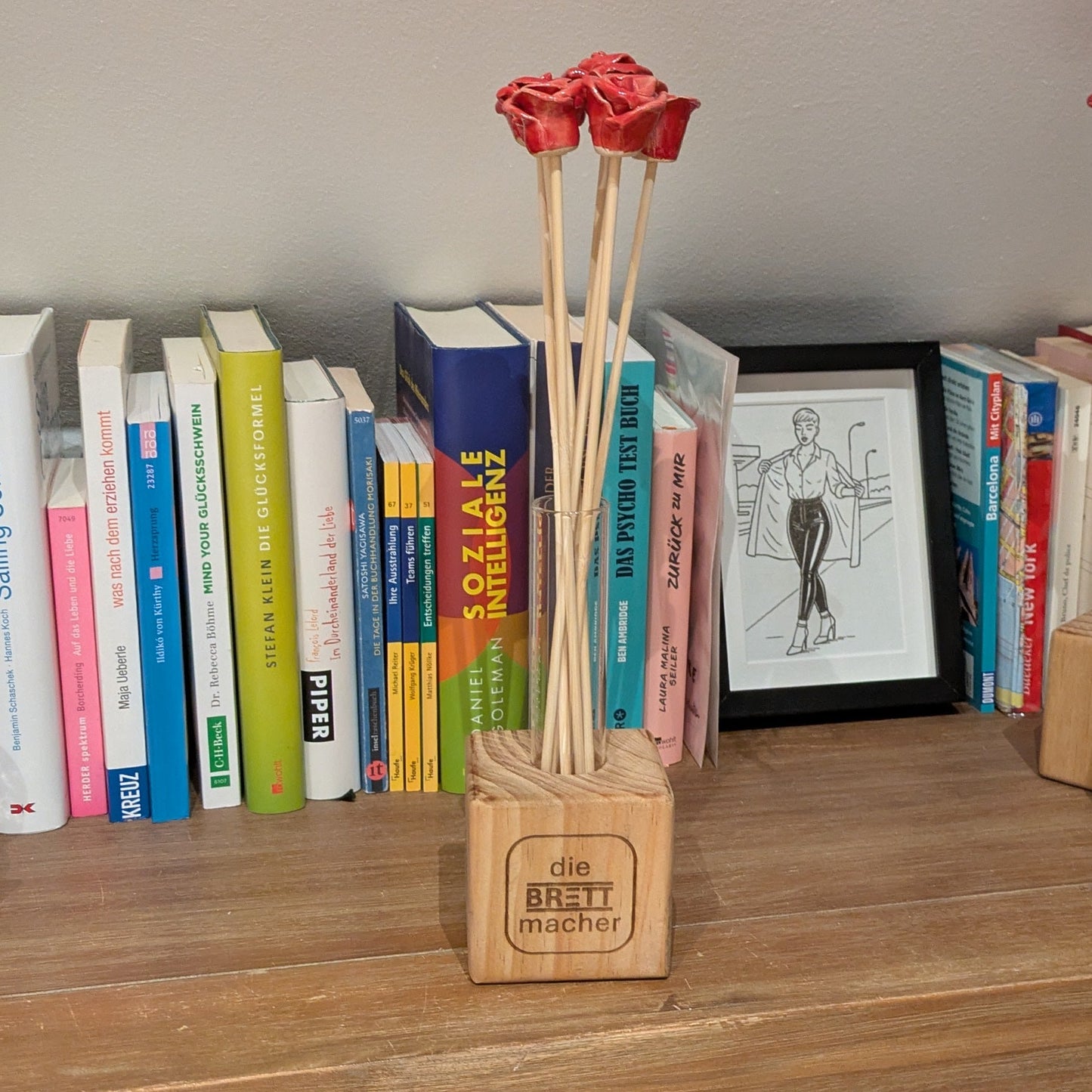 Blumenvase - Würfel inkl. Glasröhrchen